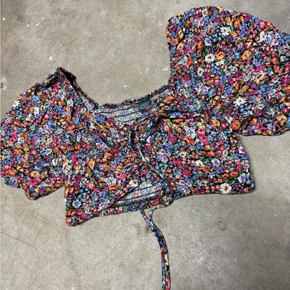 Anthropologie Multicolor Floral Blouse - Picture 1 of 5